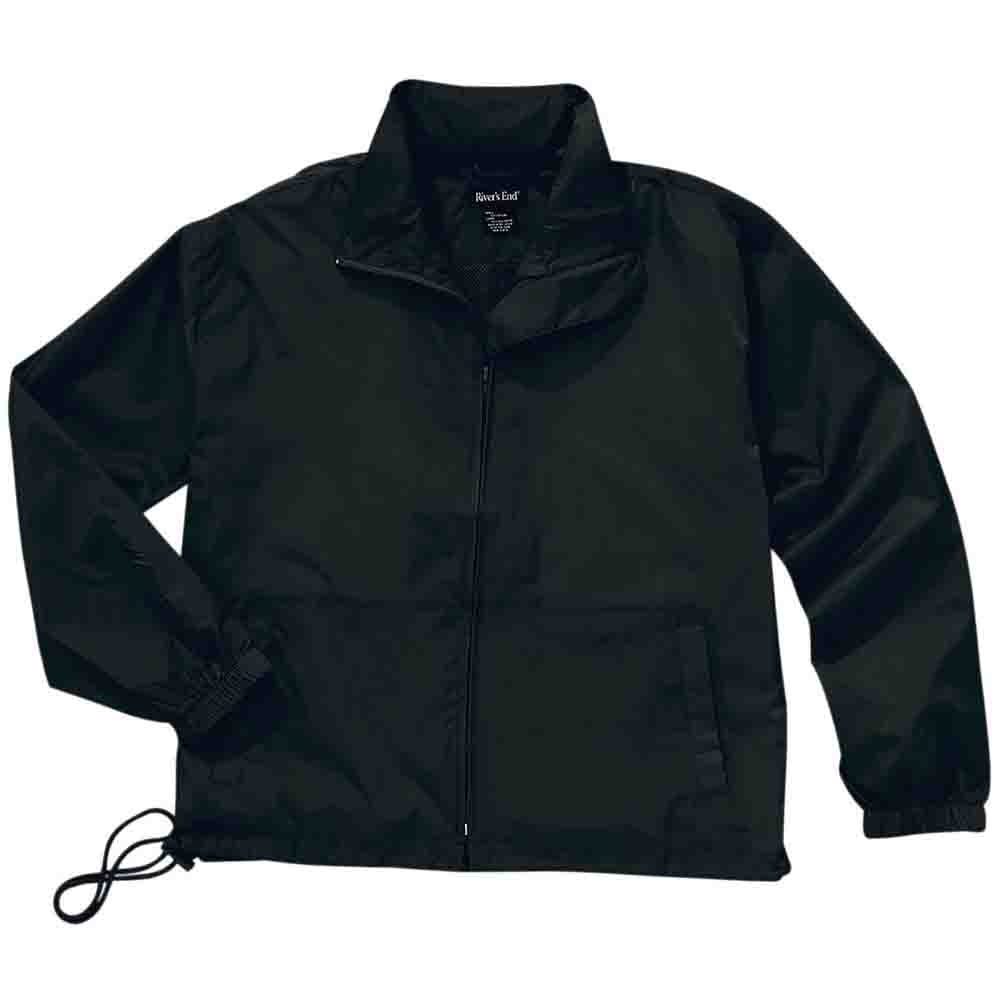 River's End FullZip Nylon Anorak Mens Black Casual Athletic Outerwear 3387-BK