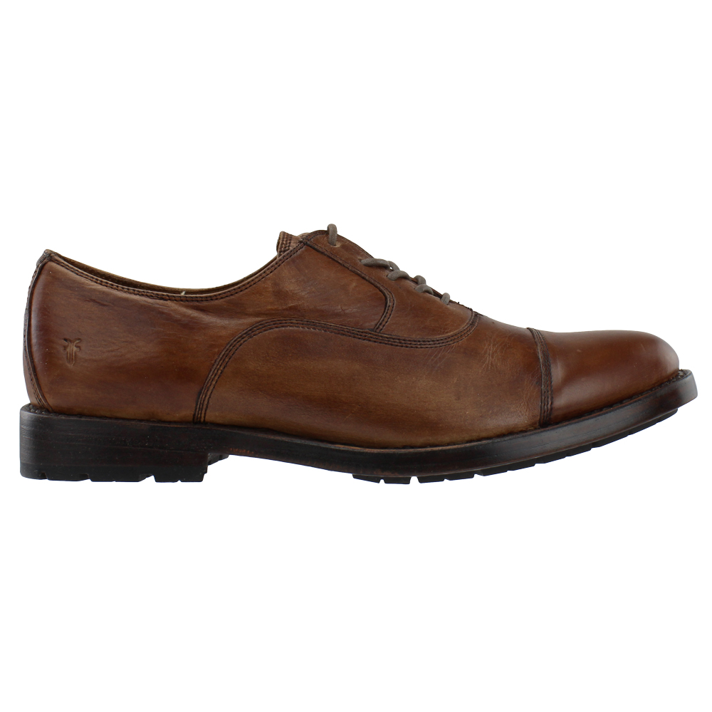 Frye Bowery Bal Oxford Cap Toe Dress Shoes Brown Mens Oxford Dress Shoes | Shoe Bacca