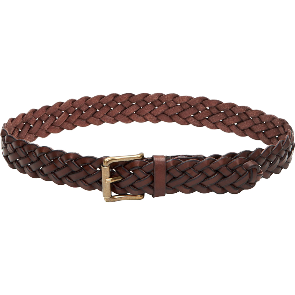 mens brown braided belt