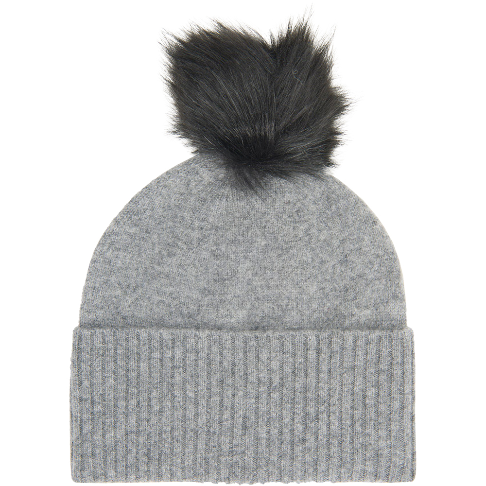 Frye Boiled Beanie Faux Pom Black 