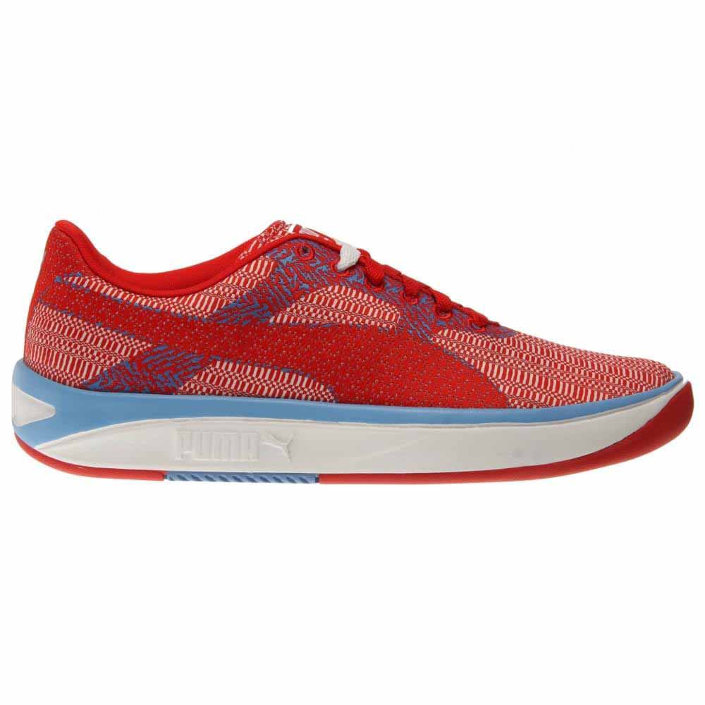 Puma GV 500 Woven Mesh Lace Up Sneakers Red Mens Lace Up Sneakers | Shoe Bacca