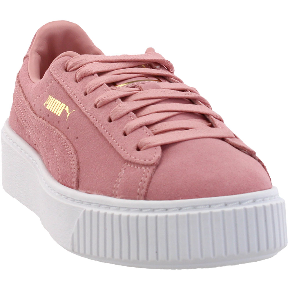Puma Suede Platform Sneakers Pink Womens Platform, Lace Up Sneakers