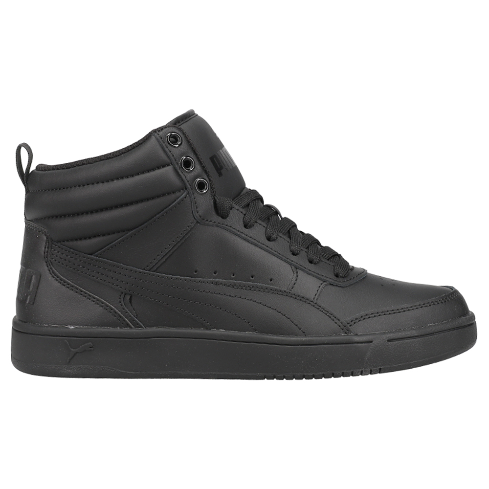 Puma Rebound Street V2 High Top Mens Black Sneakers Casual Shoes ...