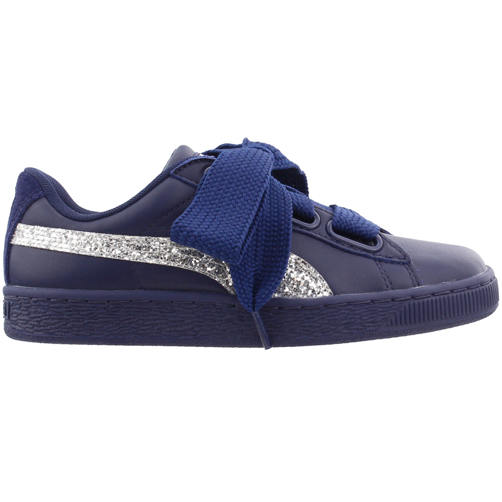 puma basket heart glitter
