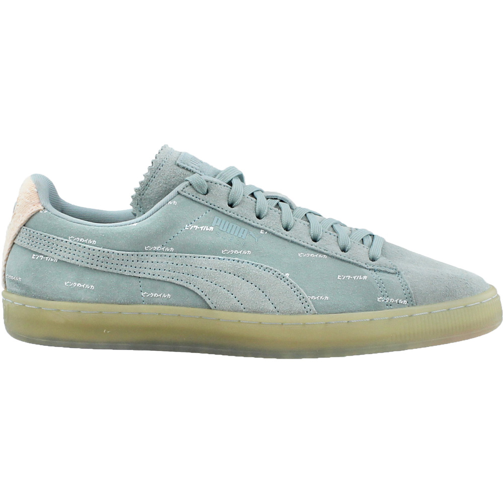 Puma Suede V2 X Pink Dolphin Blue Mens Lace Up Sneakers