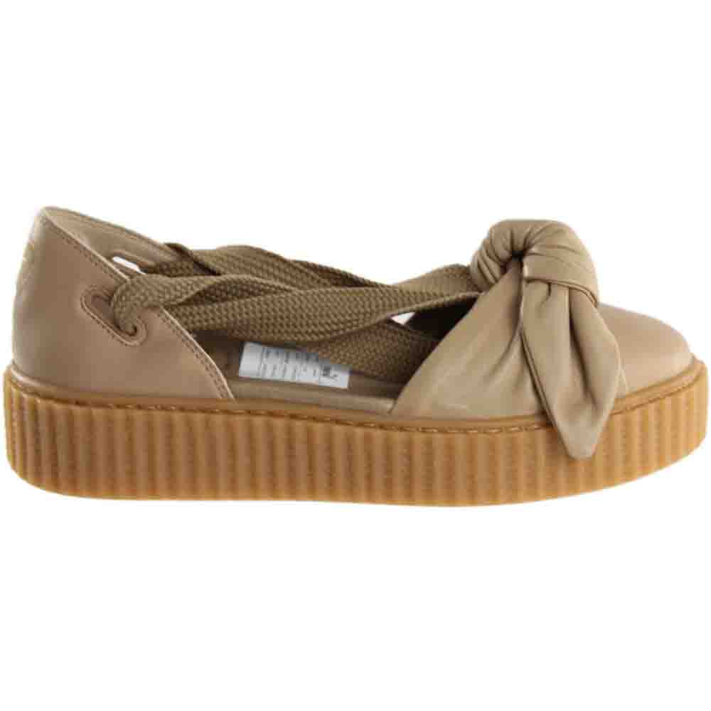 Puma Fenty By Rihanna Bow Creeper Lace Up Flats Brown Womens Lace Up Flats Puma Fenty By Rihanna Bow Creeper Lace Up Flats Brown Womens Lace Up Flats
