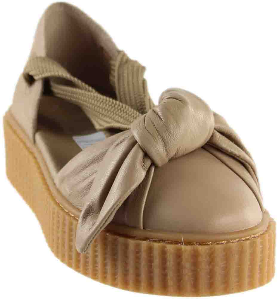 Puma Fenty By Rihanna Bow Creeper Lace Up Flats Brown Womens Lace Up Flats Puma Fenty By Rihanna Bow Creeper Lace Up Flats Brown Womens Lace Up Flats