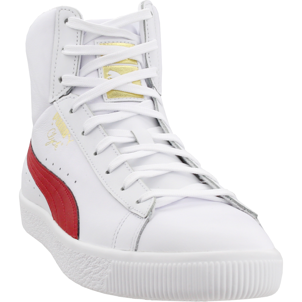 Puma Clyde Core Mid White Mens Lace Up 