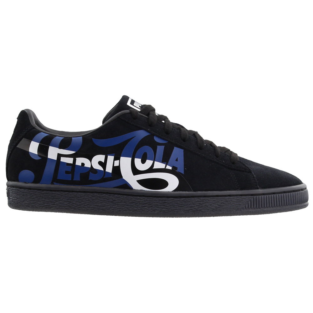 Puma Suede Classic x Pepsi Sneakers Black Mens Lace Up Sneakers
