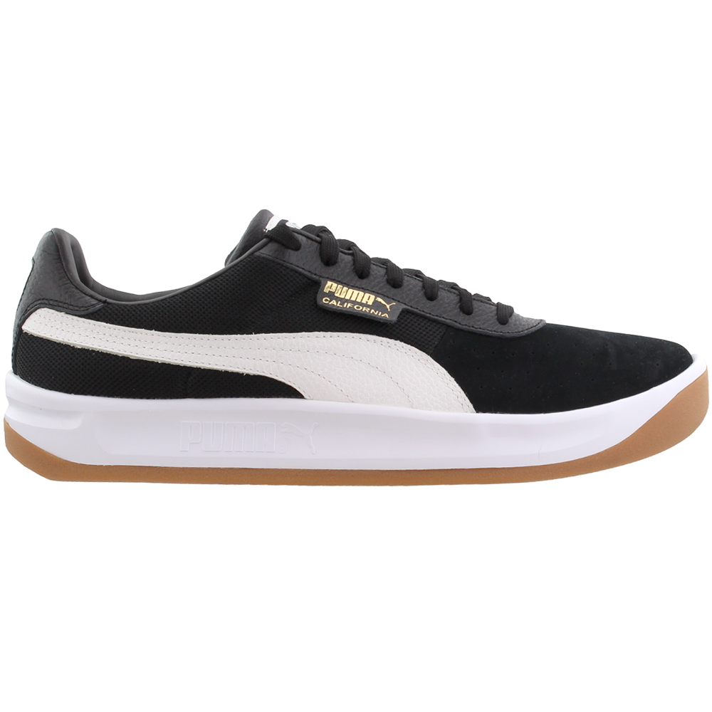 Puma California Casual Lace Up Sneakers Black Mens Lace Up Sneakers
