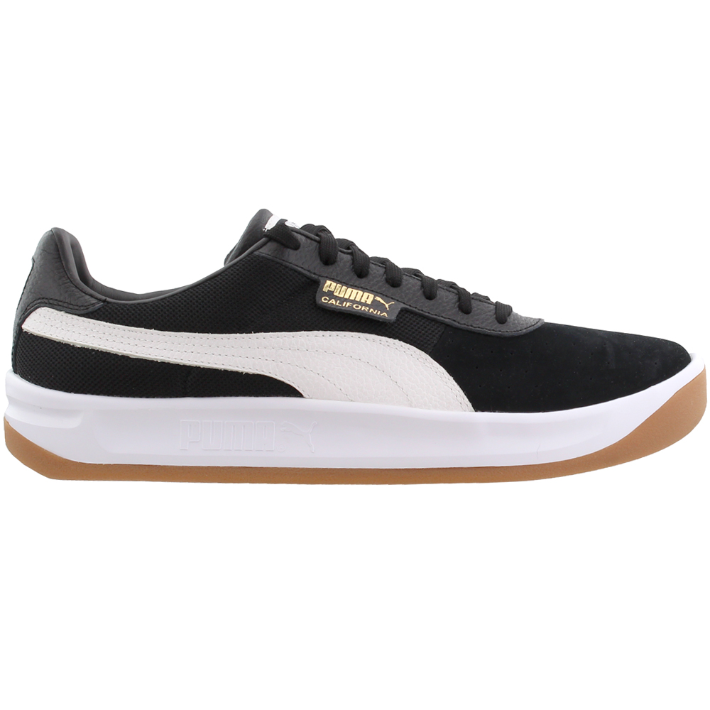 Puma California Casual Black Mens Lace Up Sneakers