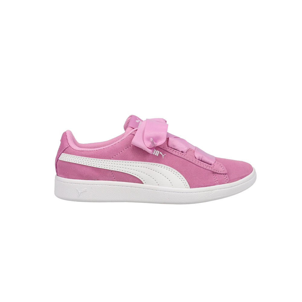 Puma Vikky Ribbon AC Sneakers (Little Kid) Purple Girls Lace Up Sneakers