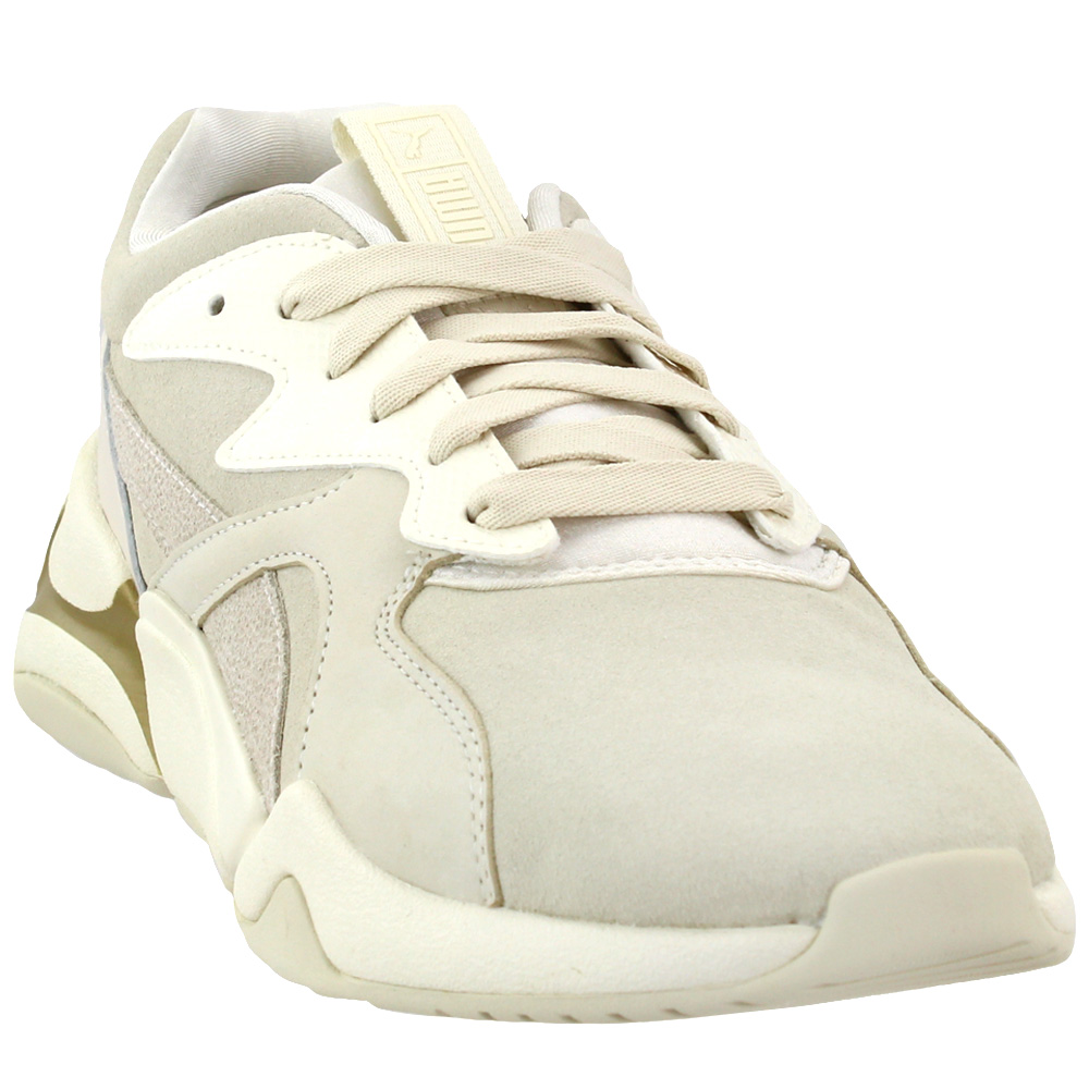 puma nova pastel grunge trainers in beige
