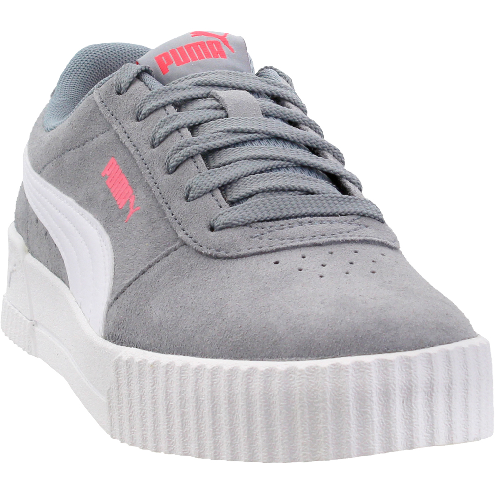 Puma Carina Grey Womens Lace Up Sneakers