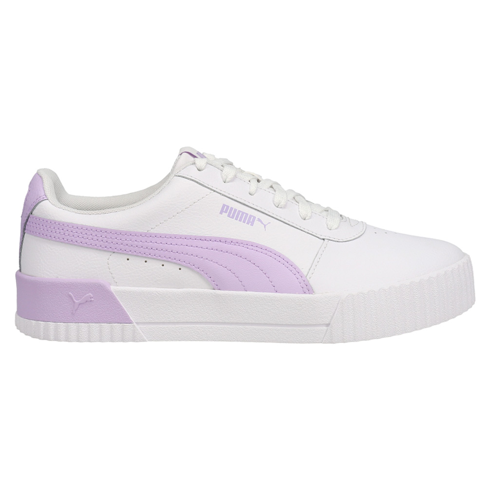 Puma Carina Platform Sneakers White Womens Platform, Lace Up Sneakers