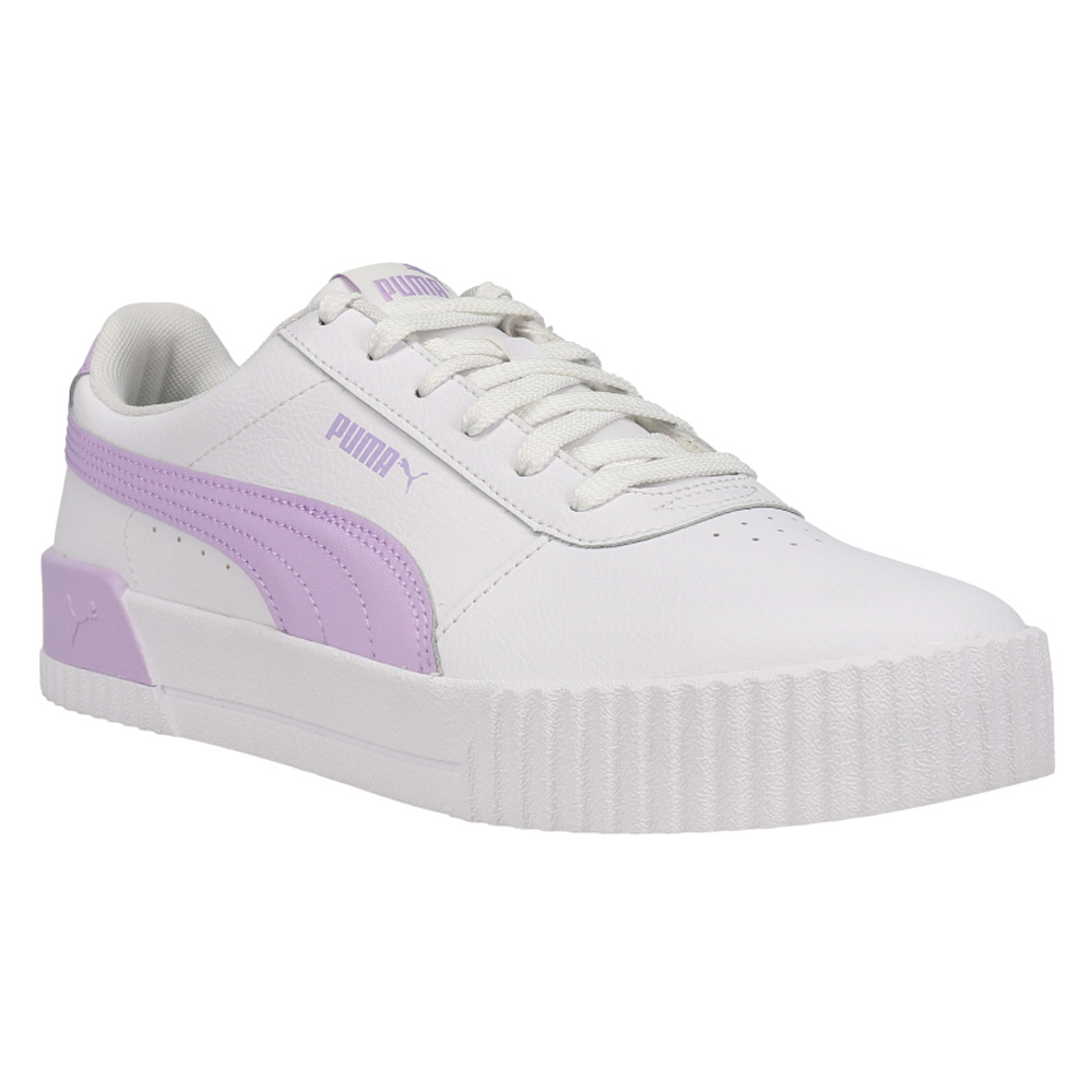 Puma Carina Platform Sneakers White Womens Platform, Lace Up Sneakers