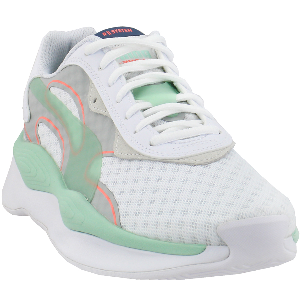 Puma RS-Pure Vision Sneakers Green, White Mens Lace Up, Sportstyle Sneakers