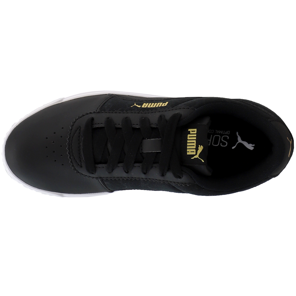 Puma Carina Slim Veil Sneakers Black Womens Lace Up, Sportstyle Sneakers