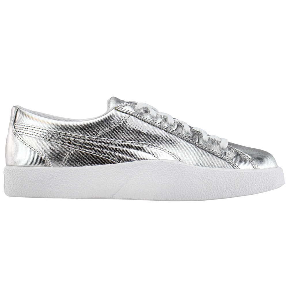 silver lace up sneakers