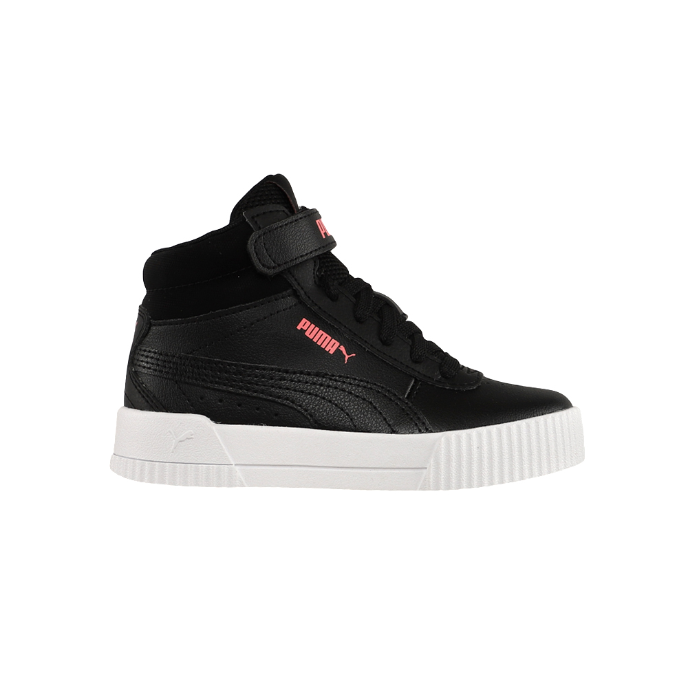 Puma Carina Mid High Top Sneakers (Little Kid) Black Boys High Top,  Platform, High Top, Lace Up Sneakers