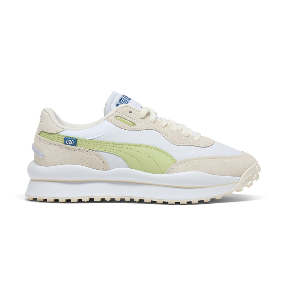 PUMA Style Rider Play On Sneakers in White, Size 10