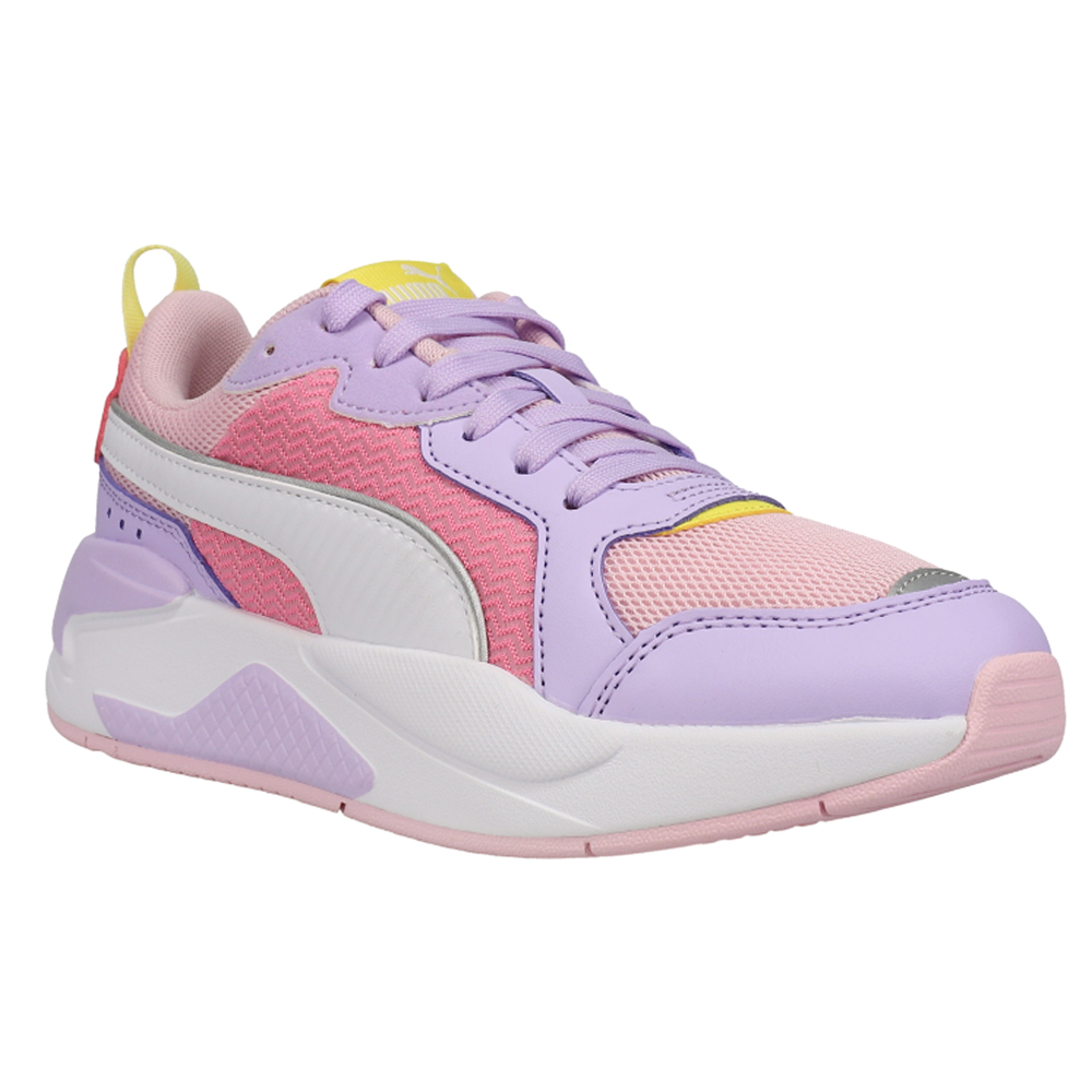 Puma X-Ray Neon Pastel Sneakers (Big Kid) Pink, Purple Girls Lace Up,  Sportstyle Sneakers