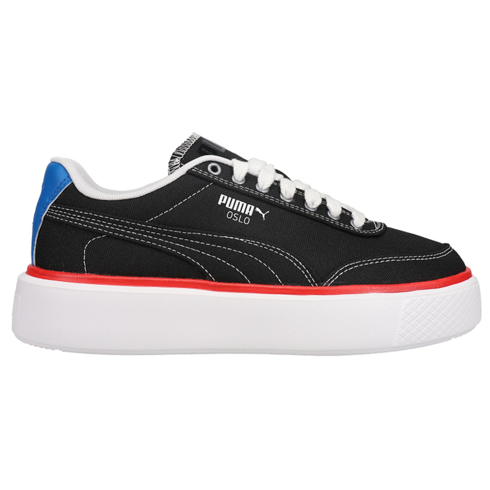 Puma Oslo Maja Summer Platform Sneakers Black Womens Platform, Lace Up  Sneakers