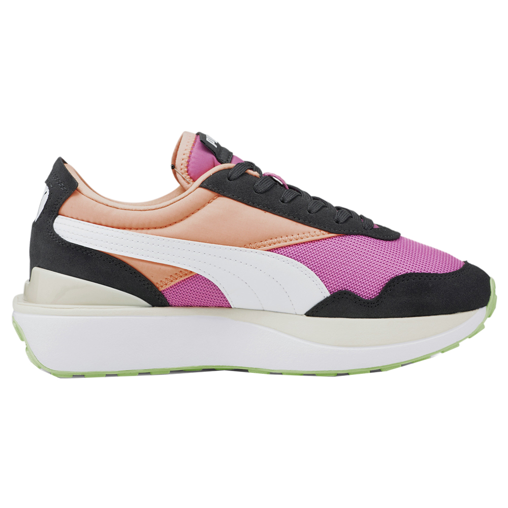 Shop Pink Womens Rider Silk Lace Sneakers