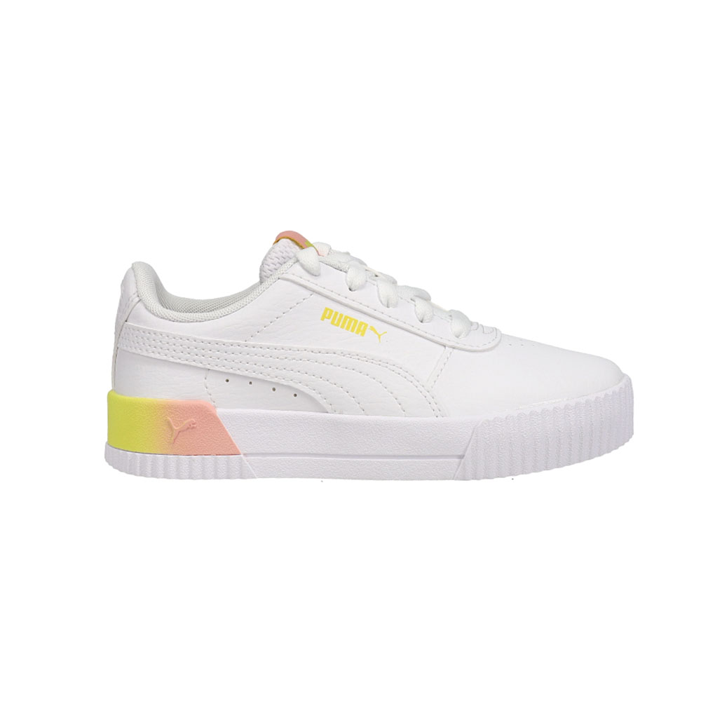 Puma Carina Summer Fade Platform Sneakers (Little Kid-Big Kid) White Girls  Platform, Lace Up Sneakers