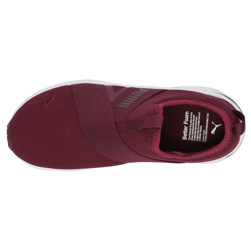 Burgundy and hot sale white pumas