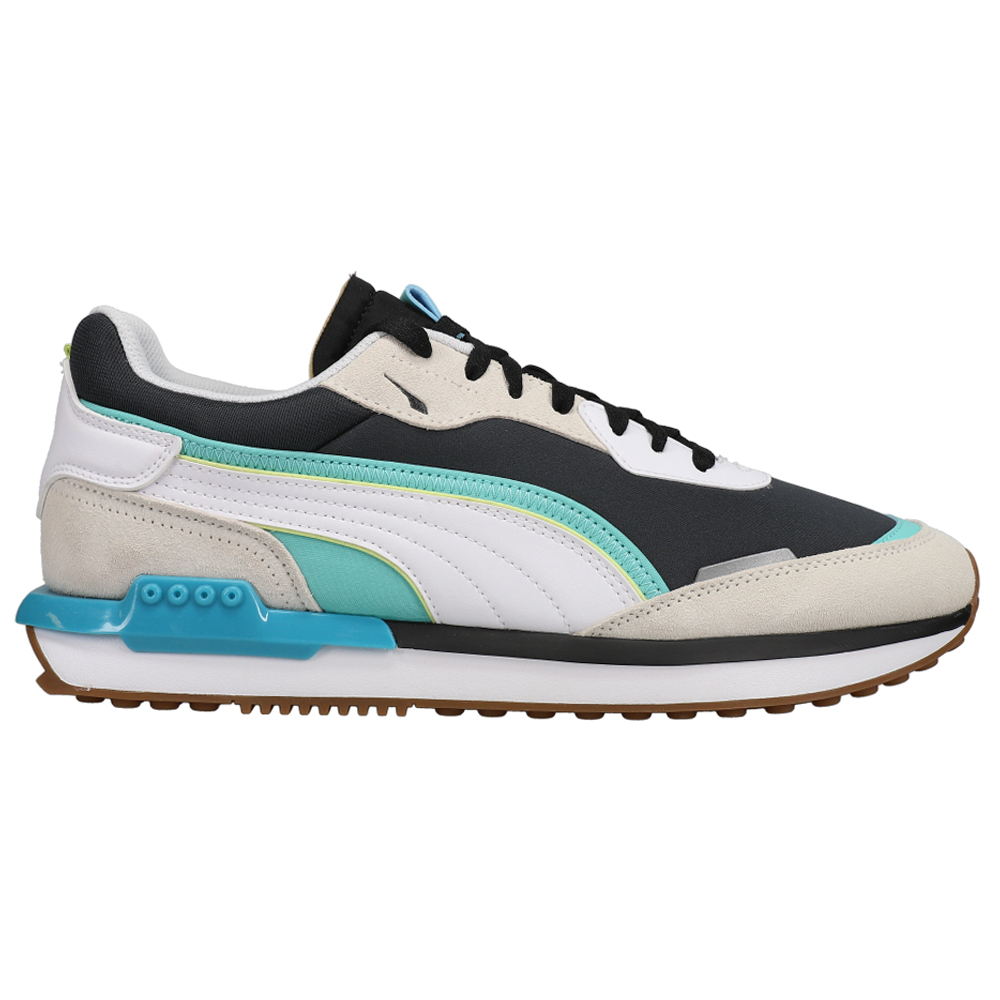 PUMA City Rider Lace Up Mens Grey Sneakers Casual Shoes