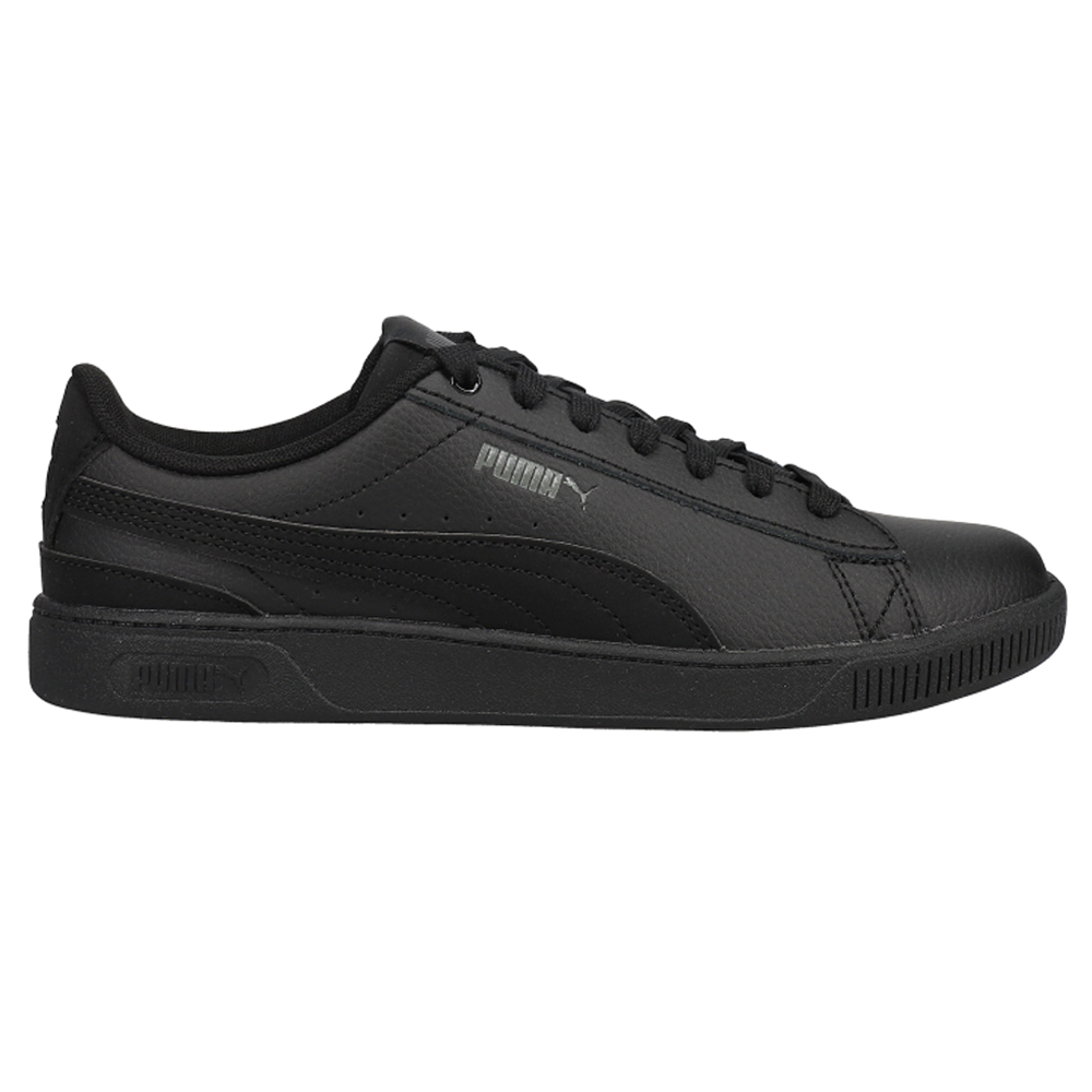 Puma Vikky V3 Leather Lace Up Womens Black Sneakers Casual Puma Vikky V3 Leather Lace Up Womens Black Sneakers Casual