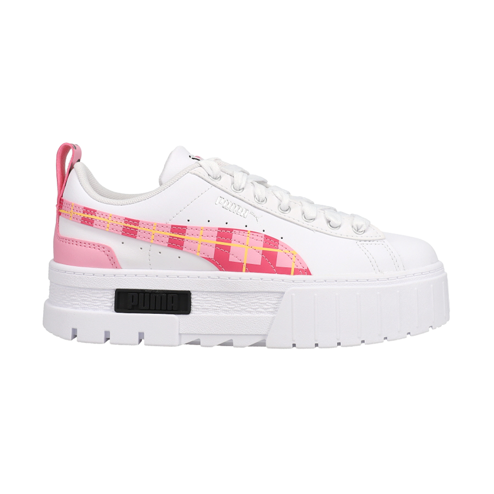 PUMA Mayze 90S Prep Logo Platform Youth Girls White Sneakers