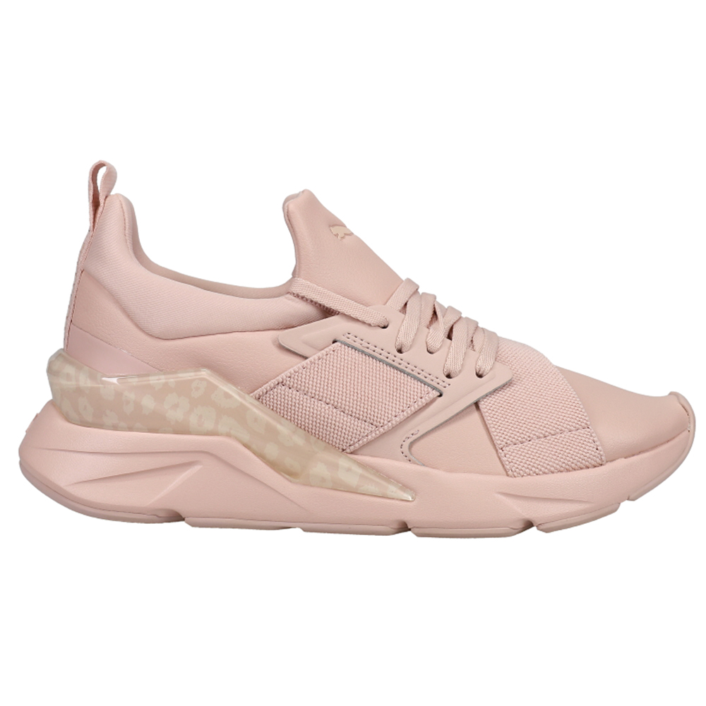Creatie succes ego Shop Pink Womens Puma Muse X5 Muted Animal Lace Up Sneakers