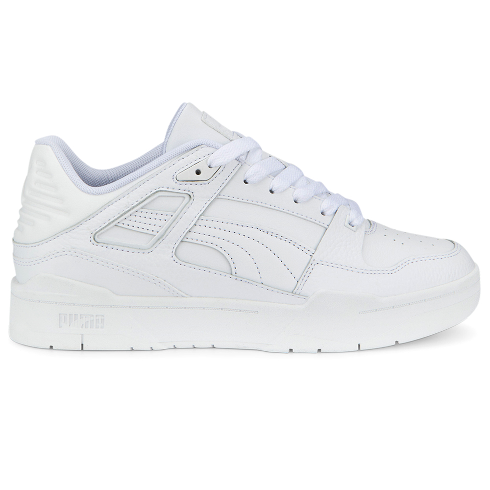 PUMA Slipstream Leather Lace Up Mens White Sneakers Casual