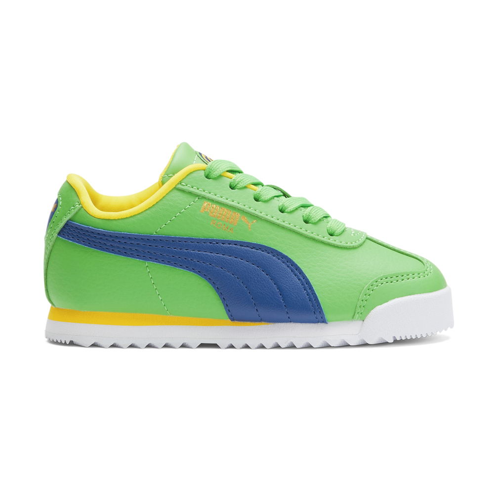 Puma roma green and cheap white