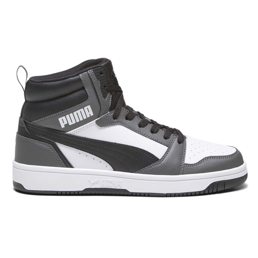 PUMA Rebound V6 Mid Lace Up Mens Grey Sneakers Casual Shoes