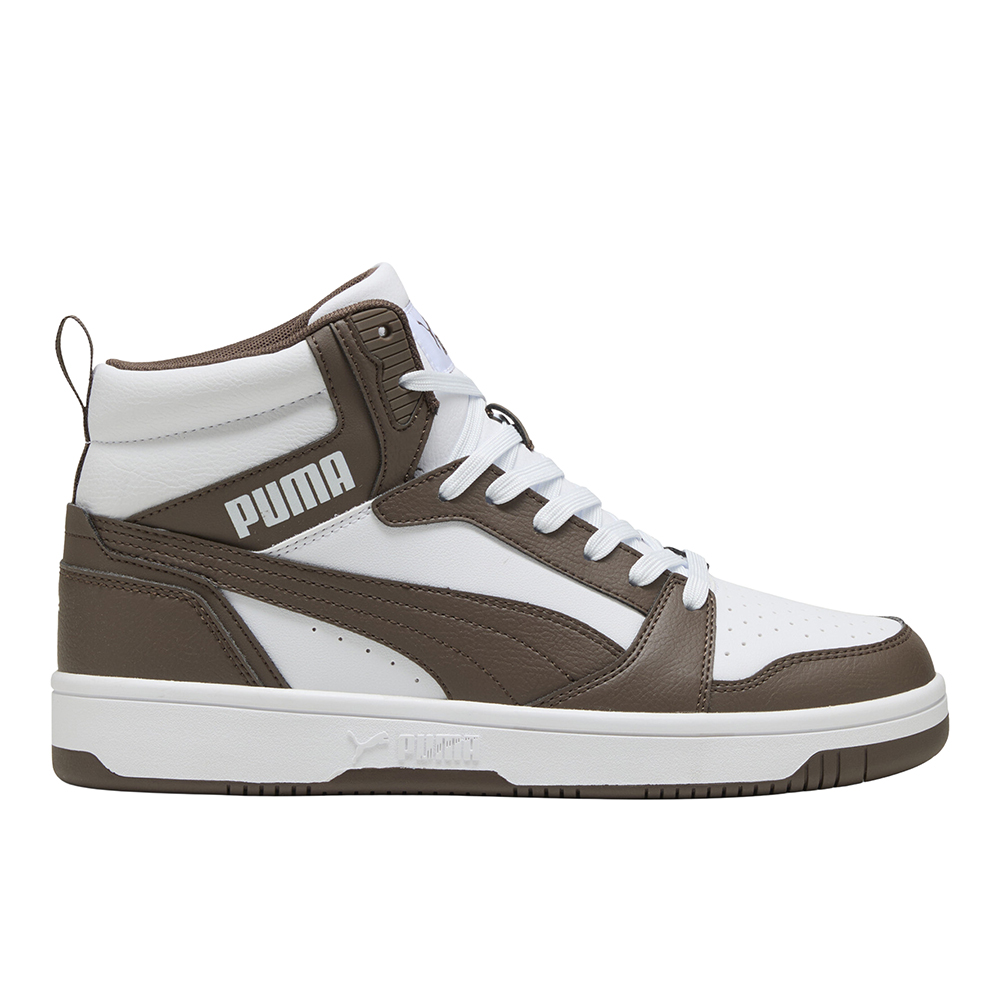 PUMA Rebound V6 Men's Mid Top Sneakers in White, Size 13