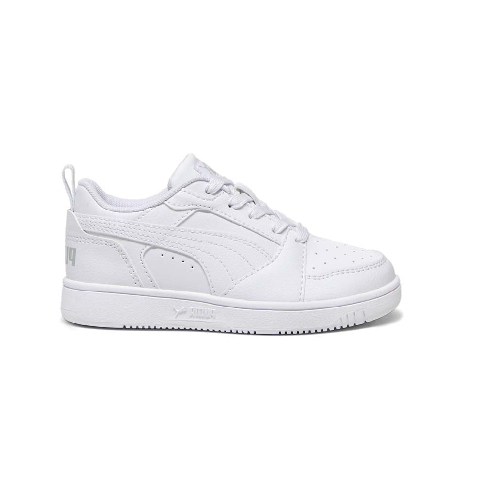 PUMA Rebound V6 Lo Lace Up Youth Boys White Sneakers Casual