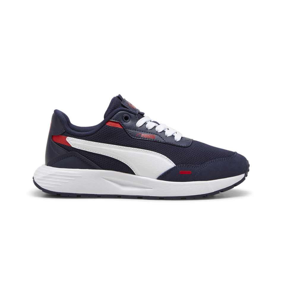 Ryou  PUMA Runtamed Lace Up Youth Boys Blue, White Sneakers Casual