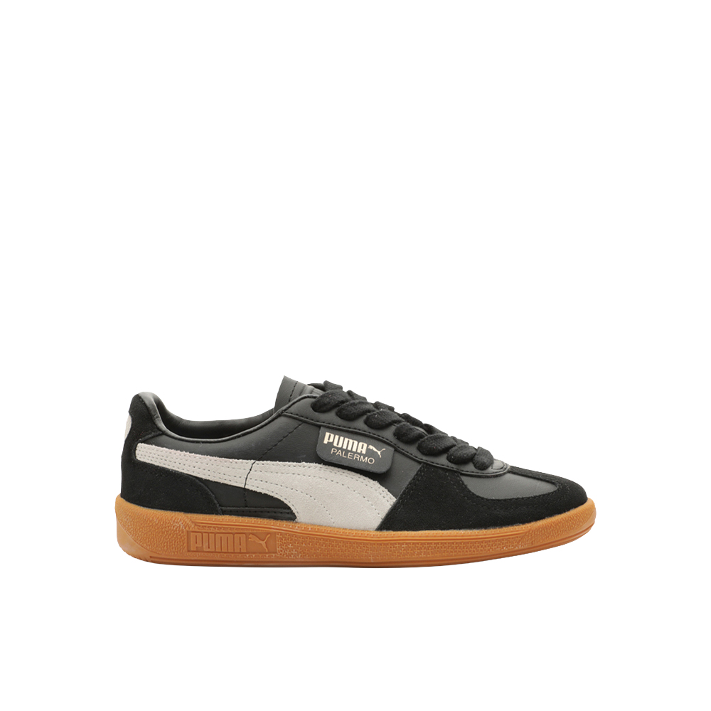 PUMA Palermo Leather Big Kids' Sneakers in Black, Size 5.5
