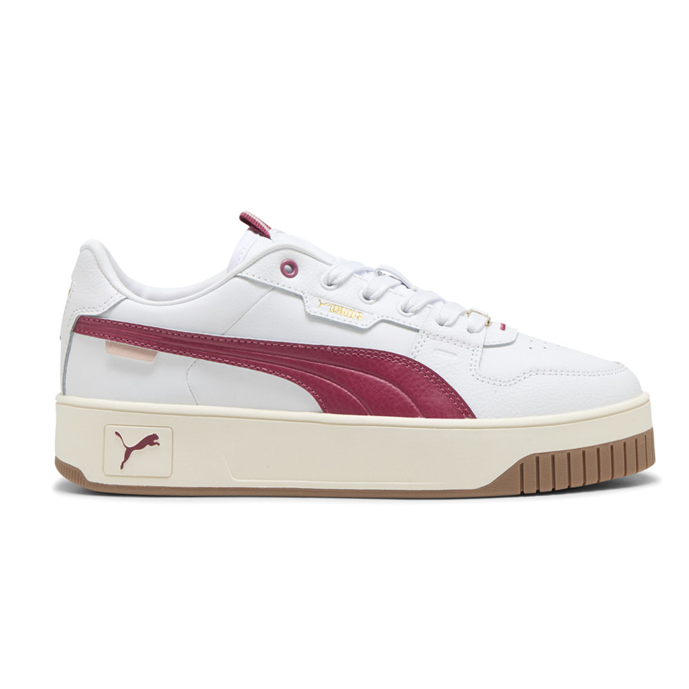 PUMA Carina Street Lux Platform Lace Up Womens White