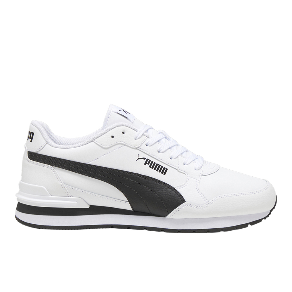 PUMA ST Runner v4 Leather Men's Sneakers in White, Size 11.5