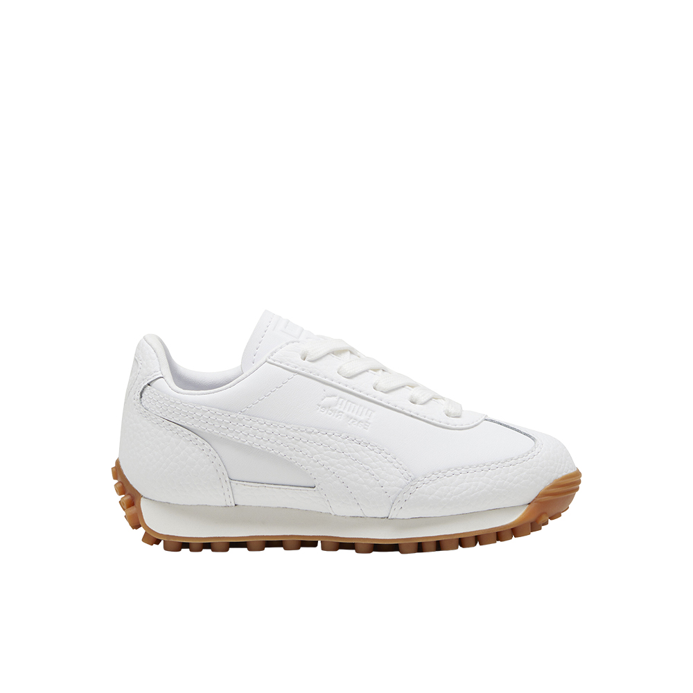 PUMA Easy Rider Leather Little Kids' Sneakers in White, Size 3