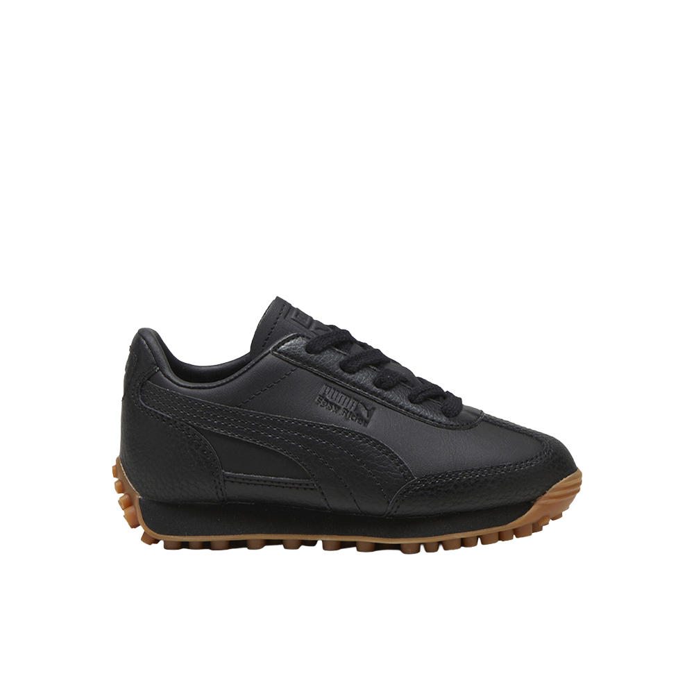 PUMA Easy Rider Leather Little Kids' Sneakers in Black, Size 3