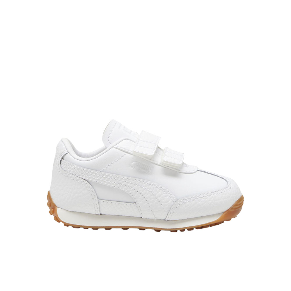 PUMA Easy Rider Leather Toddlers' Easy On Sneakers in White, Size 6