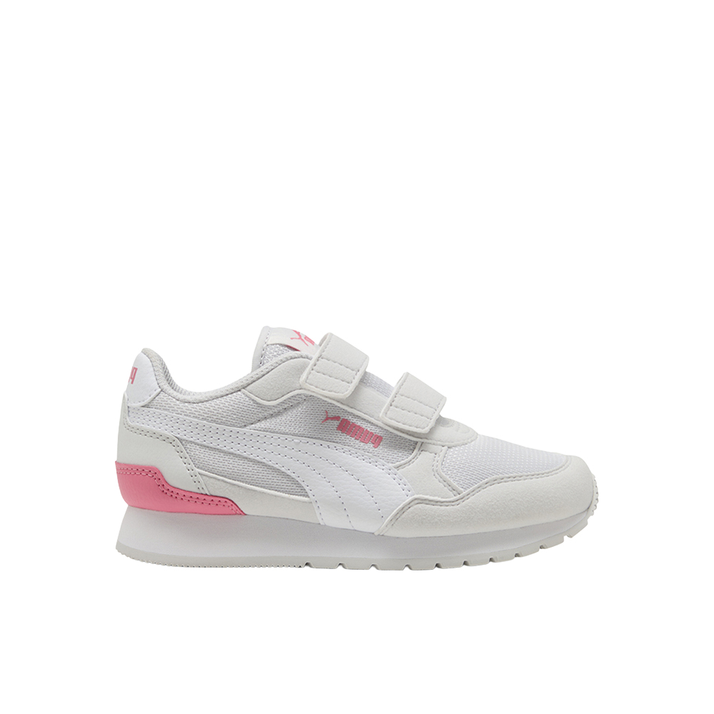 PUMA ST Runner v4 Mesh Little Kids' Easy On Sneakers in Grey, Size 13