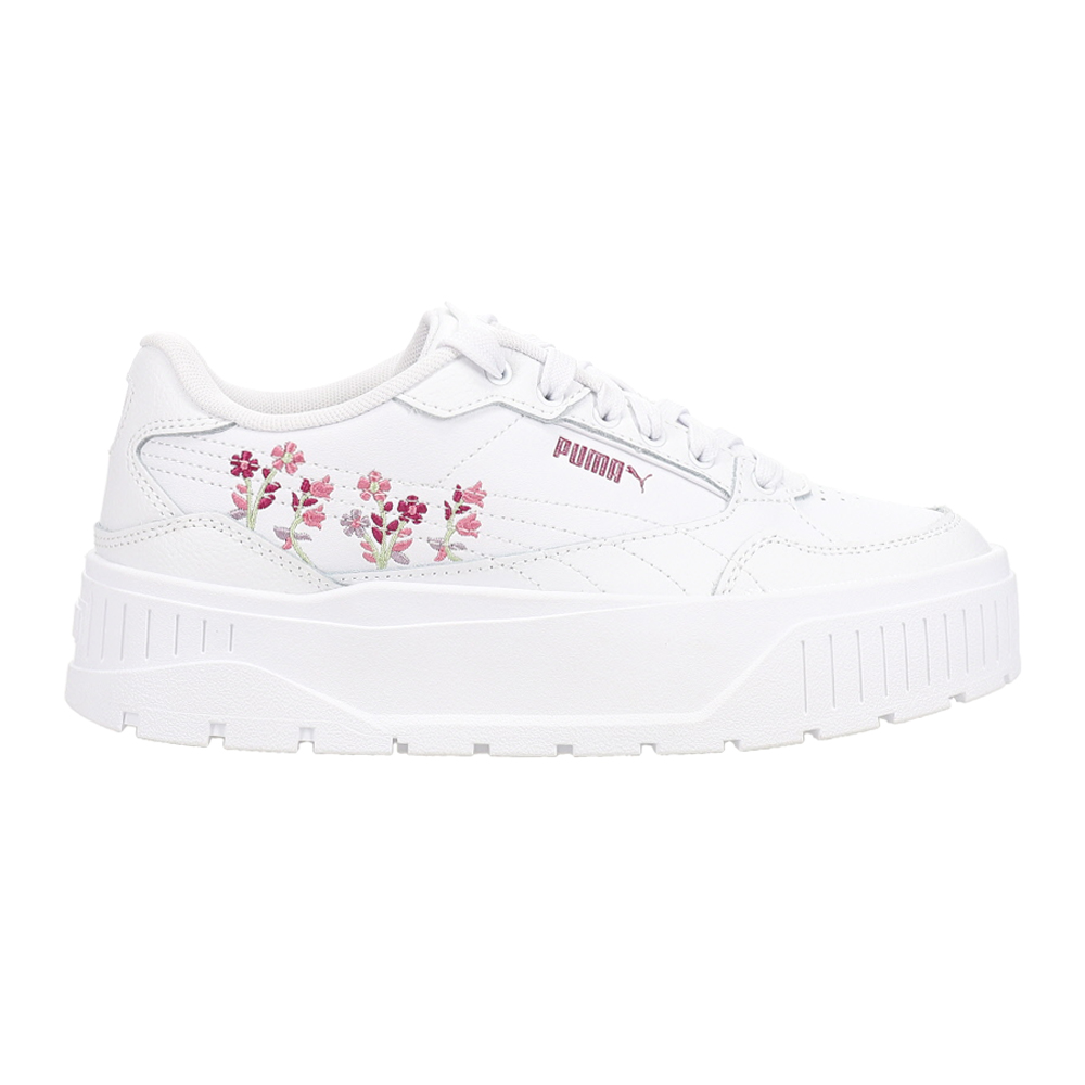 国内配送 PUMA KARMEN 2 MU EMBROIDERY WHITE PUMA Karmen Ii Idol Novelty Embroidered Floral Lace Up