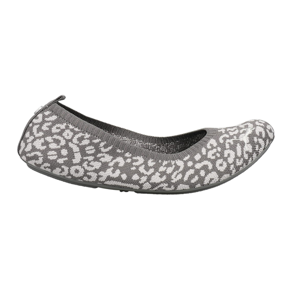 PUMA Iliana Ballerina Leopard Print Women's Ballet Flats in Grey, Size 6