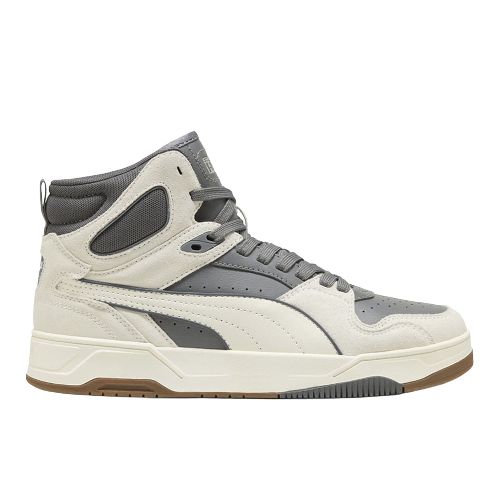PUMA Rebound Break Mid Men's Mid-Top Sneakers in Grey, Size 7.5